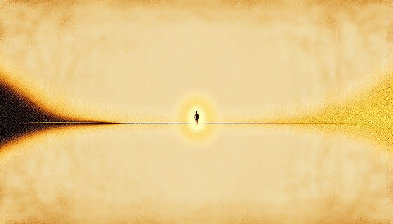 A spectrum line with two poles and a glowing center point